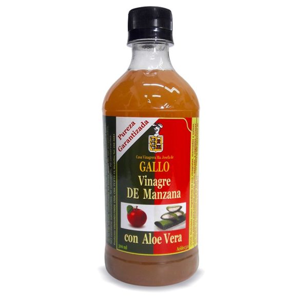 VINAGRE DE MANZANA ORGÁNICO EL GALLO CON INFUSIÓN DE ÁLOE VERA X 500 ML
