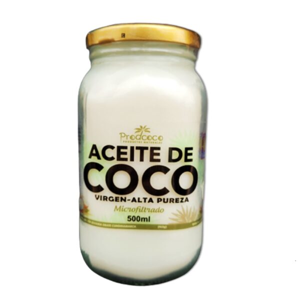 ACEITE DE COCO ORGANICO DE ALTA PUREZA X 500 ML PRODCOCO