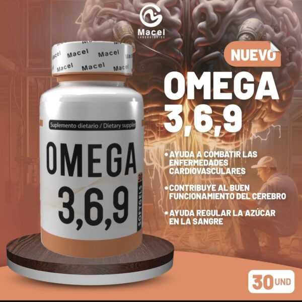 OMEGA 3, 6 y 9 de 1000 mg x 30 softgels - Imagen 2