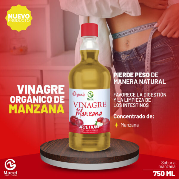 VINAGRE DE MANZANA ORGÁNICO MACEL X 750 ML - Imagen 2