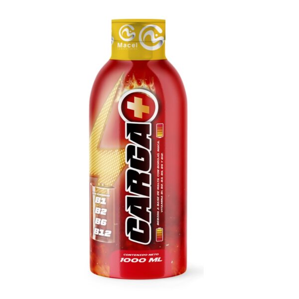 ENERGIZANTE CARGA + X 1000 ML CON BOROJÓ, MACA Y VITAMINAS B