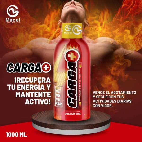 ENERGIZANTE CARGA + X 1000 ML CON BOROJÓ, MACA Y VITAMINAS B - Imagen 2