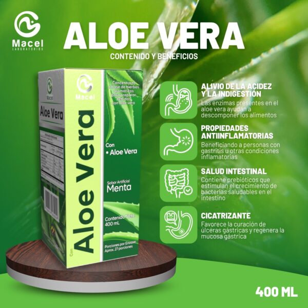 ALOE VERA JARABE X 400 ML SABOR MENTA