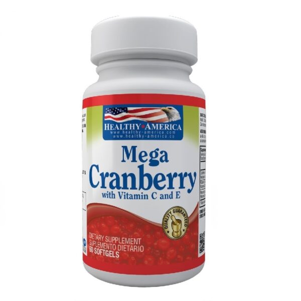 MEGA CRANBERRY CON VITAMINA C Y E HEALTHY AMERICA X 60 SOFTGEL