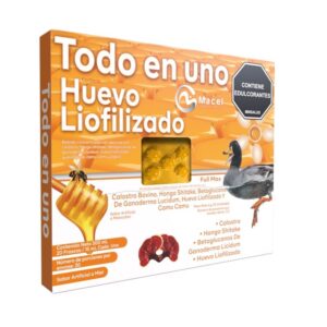 MULTIVITAMINICO TODO EN UNO CON CALOSTRO Y HUEVO LIOFILIZADO X 20 FRASCOS