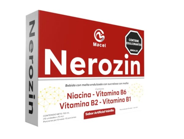 NEROZIN CON NIACINA, VITAMINAS B6-B2-B1 X 10 AMPOLLETAS